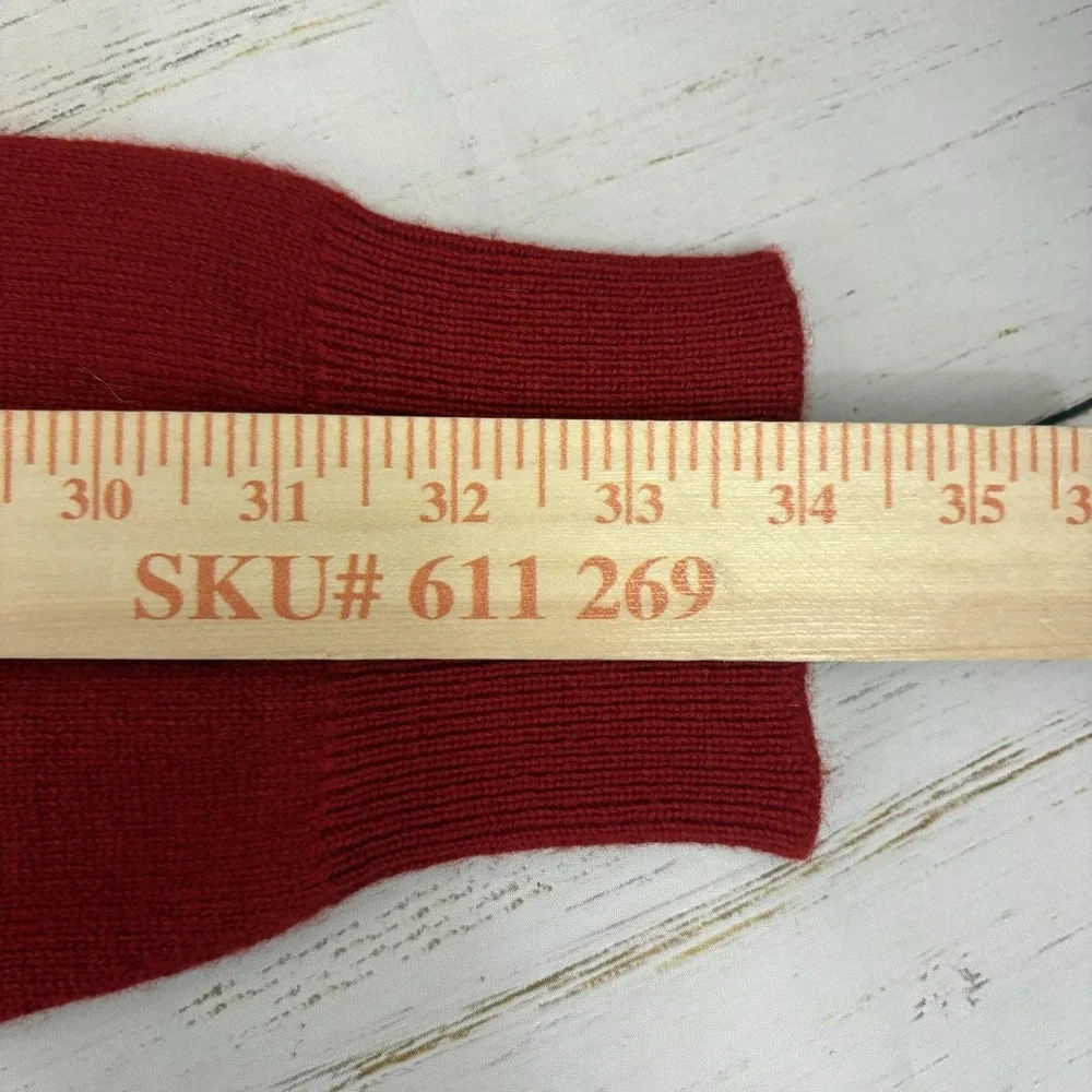 Brooks Brothers Sweater Mens M Red 3-Ply Scottish Cashmere V-Neck Knit